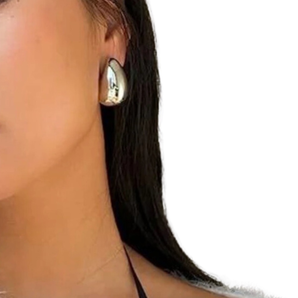 Mini Drop Earrings Silver 1.25” with free cleaning cloth